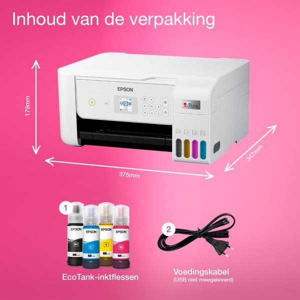 Epson EcoTank ET-2876 - Allt-i-ett-skrivare - Inkluderar upp till 3 års bläck