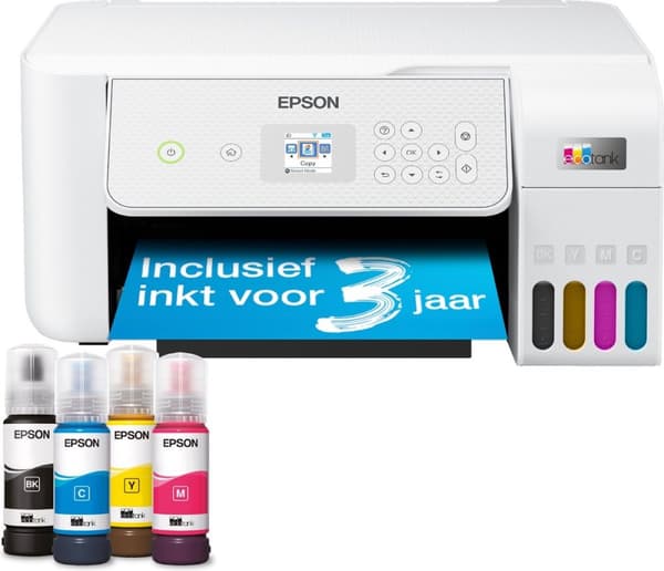 Epson EcoTank ET-2876 - Allt-i-ett-skrivare - Inkluderar upp till 3 års bläck Vit