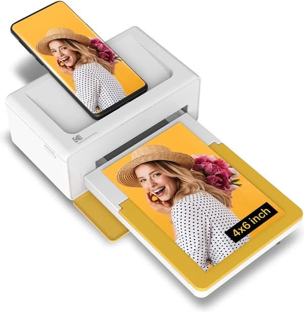 Kodak PD460 fotoskrivare 10 x 15 cm - Bluetooth & Dock - Vit & Gul