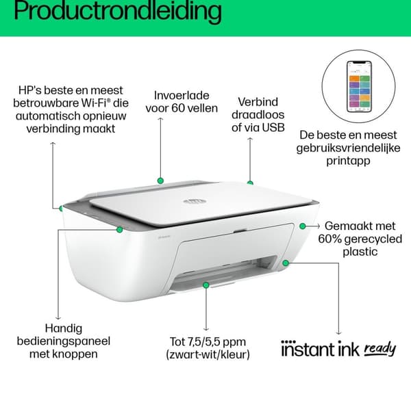 HP DeskJet 2820e - All-in-One-printer - Sendt til Instant Ink