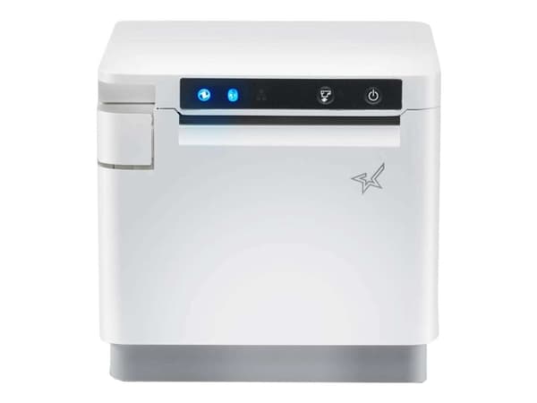 Star mC-Print3 MCP31CBI - Kvitteringsskriver - direktetermisk - Rull (8 cm) - 203 dpi - inntil 400 mm/sek - USB-C, LAN, Bluetooth, USB-vert - kutter Hvit