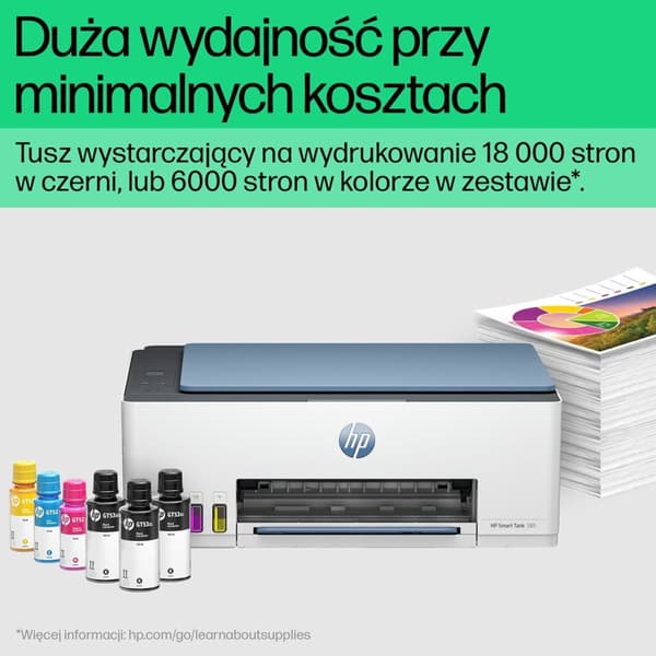 HP Smart Tank 585 All-in-One-printer, hjemme- og hjemmekontor, udskriv, kopier, scan, trådløs; Højt volumen