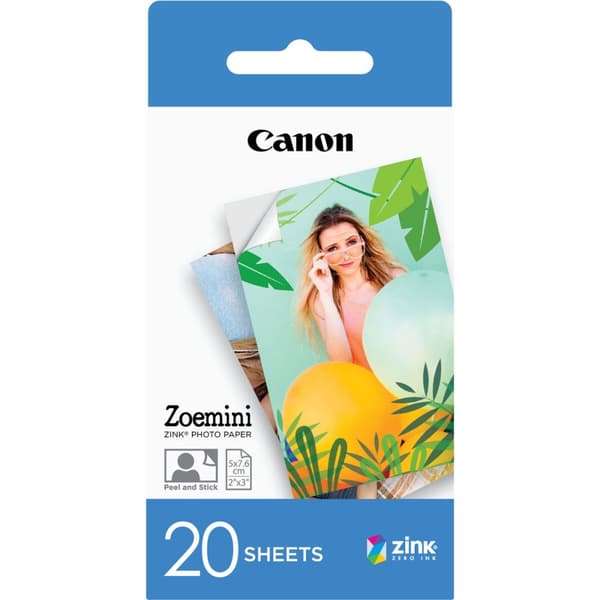 Fotopapper Blankt Canon Canon Zoemini ZINK Photo Paper - 20 Sheets 20 Blad