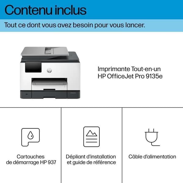 HP OfficeJet Pro 9135e allt-i-ett färgduplexskrivare, 3 månaders Instant Ink ingår med HP+