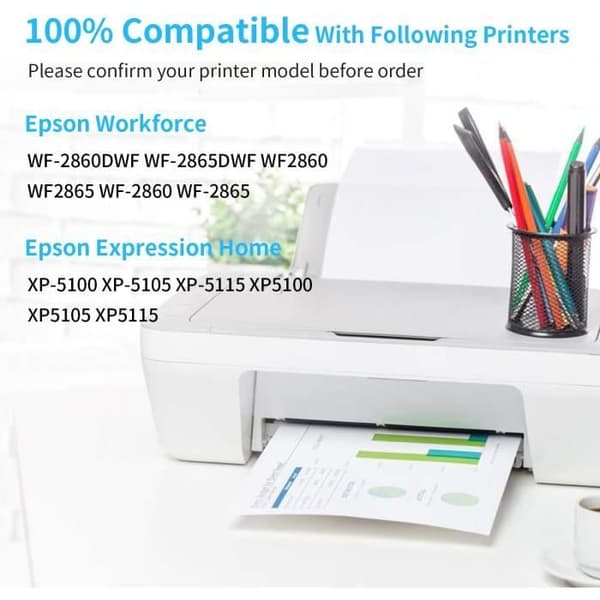Epson 502 xl bläckpatron kompatibel för Workforce WF-2860 skrivare - paket med 10