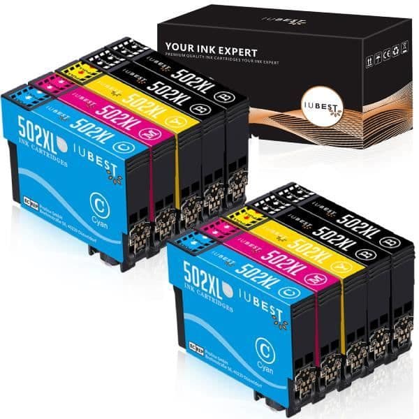 Epson 502 xl bläckpatron kompatibel för Workforce WF-2860 skrivare - paket med 10