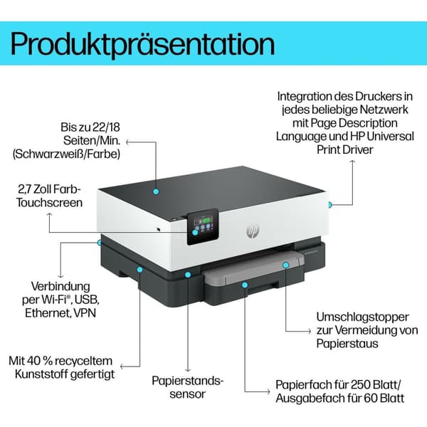 Multifunktionsskrivare HP 5A0S3B