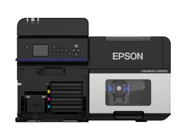Epson ColorWorks C8000e (BK) - Etikettskrivare - färg - bläckstråle - Rulle (11,2 cm) - 600 x 1200 dpi - upp till 300 mm/sek (mono)/ upp till 300 mm/