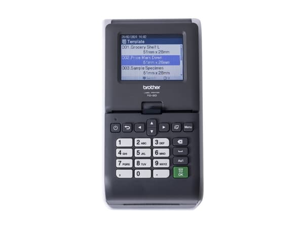 Brother TD-2320DSA203 - Etikett-/kvitteringsskriver - S/H - direktetermisk - Rull (6,3 cm) - 203 dpi - inntil 152.4 mm/sek - USB 2.0, USB-vert, LAN