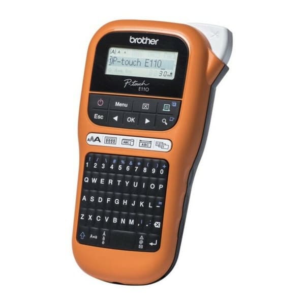 Elektrisk Etikettskrivare Bärbar Brother PTE110VP LCD Orange Svart/Orange
