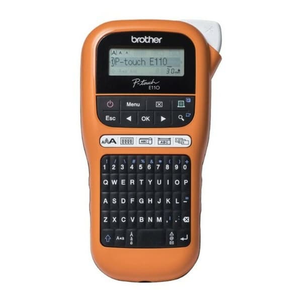 Elektrisk Etikettskrivare Bärbar Brother PTE110VP LCD Orange Svart/Orange