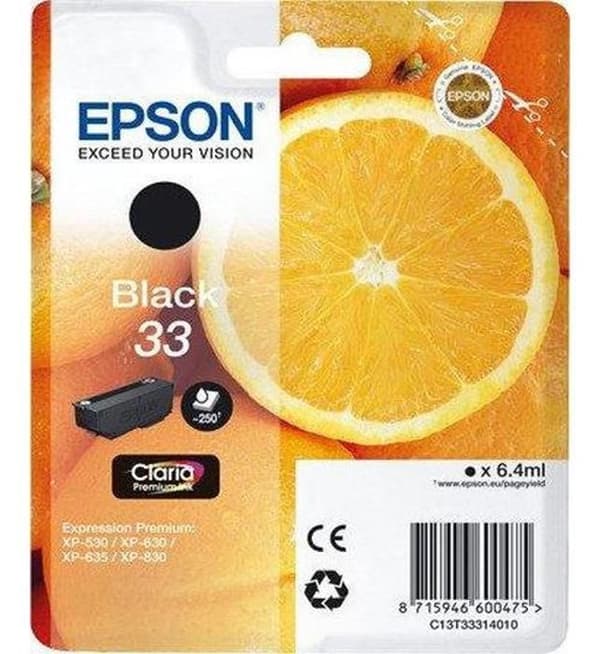 Epson orange svart bläckpatron