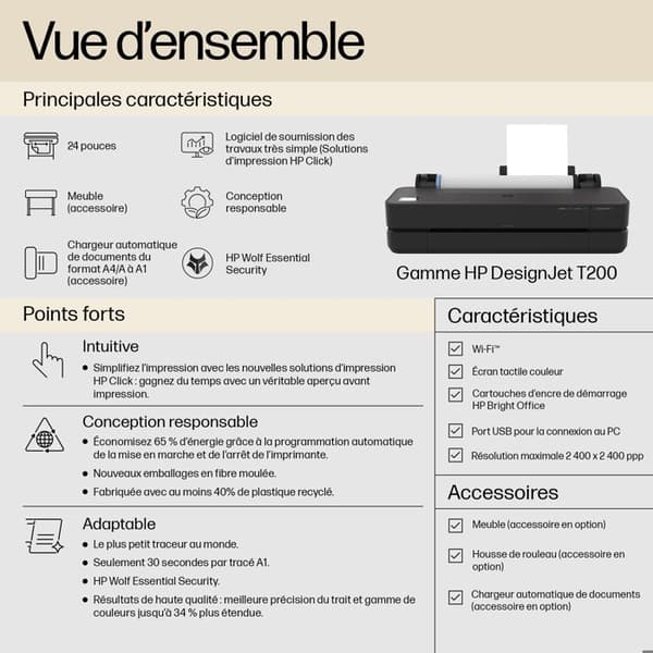 HP DesignJet T250 24-tums skrivare