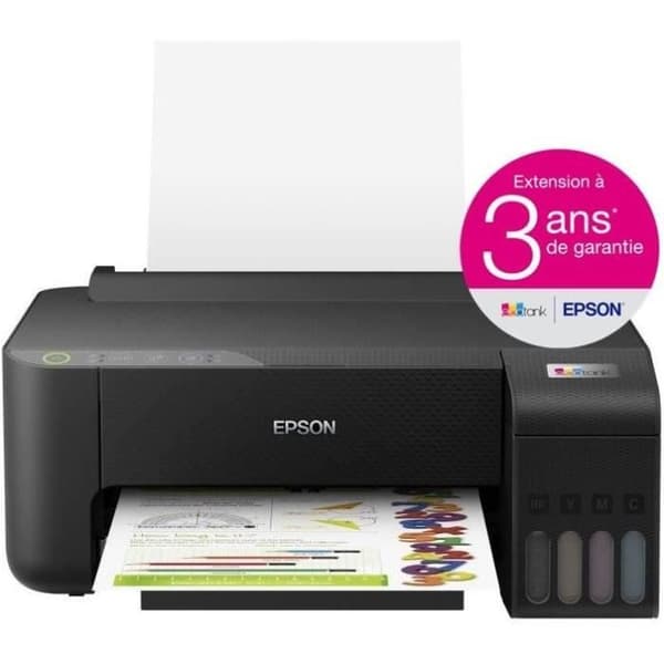Monofunktionsskrivare - EPSON - Ecotank ET-1810 - Bläckstråleskrivare - A4 - Färg - Wi-Fi - C11CJ71401 Svart