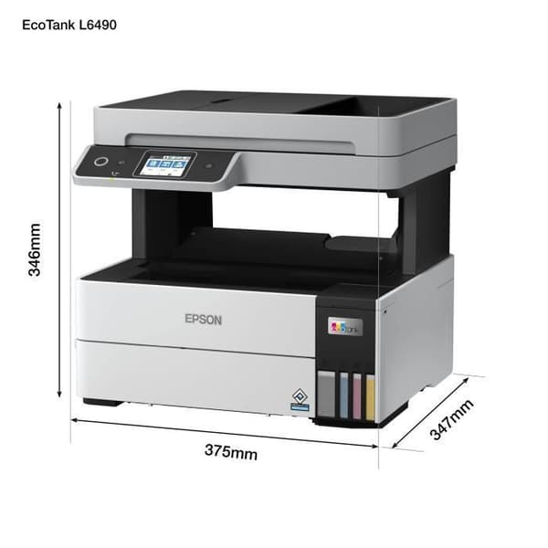 EPSON ECOTANK L6490 INKJET A4 4800 X 1200 DPI 37 PPM WIFI (C11CJ8