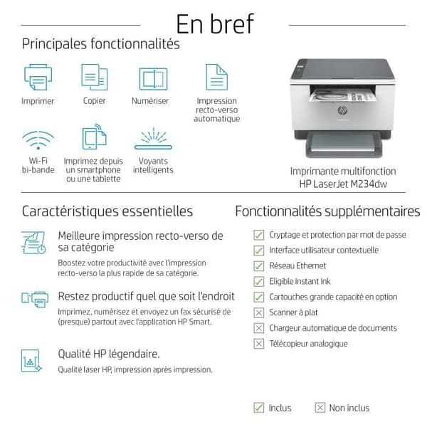Multifunktionsskrivare - HP - Laserjet M234dw - Monokrom - 29PPM - Duplex WiFi