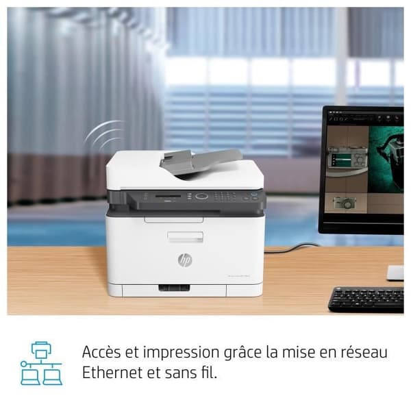 HP 179fnw färglaser multifunktionsskrivare - Skriv ut, kopiera, skanna, faxa, skanna till PDF