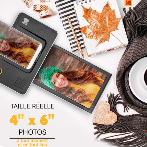 INN Trådlös fotoprinter 4x6 tum kompatibel med Android och iOS högkvalitativt ögonblicksbilduppladdningsbar