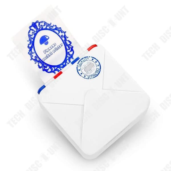 TD® Phomemo M02S mobiltelefon foto termisk foto miniskrivare vit modell med en rulle tryckpapper