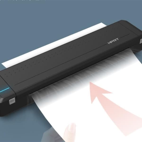 TD™ Bärbar Trådlös Bluetooth A4 Papper Bärbar Kontorsstudent Hemläxa Termisk skrivare Litiumbatteri Svart