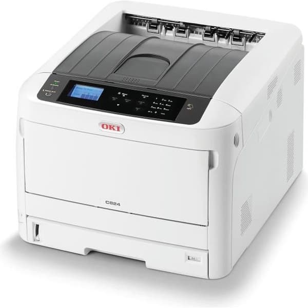 Multifunktionsskrivare OKI C824dn - Laser - Färg - LED - Recto/Verso - A3 Svart, Vit