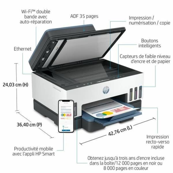Multifunktionsprinter HP Smart Tank 7306