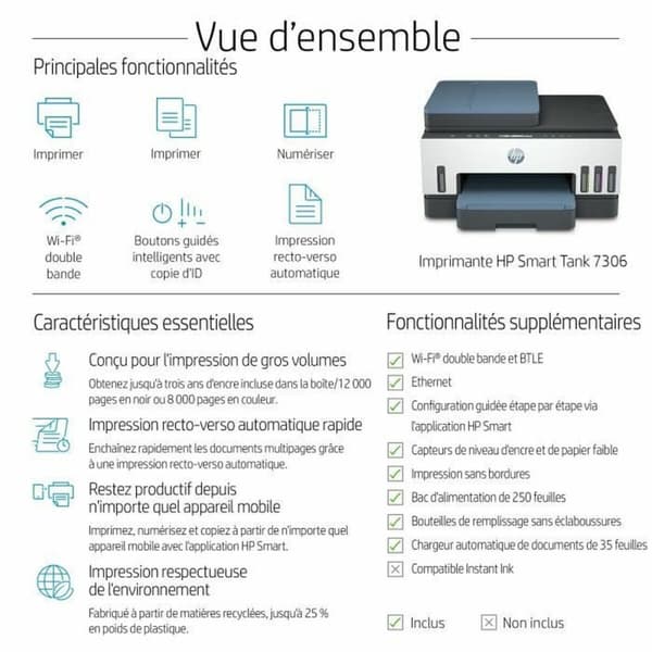 Multifunktionsprinter HP Smart Tank 7306
