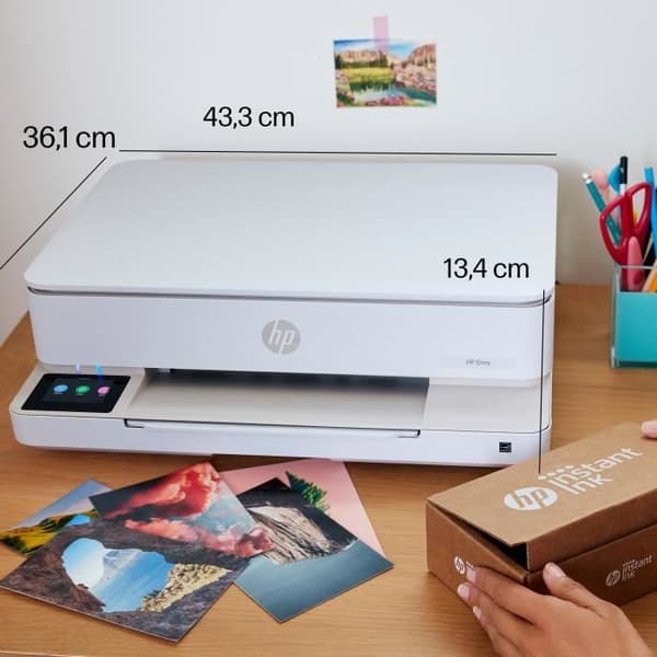 HP Envy 6110e Color Inkjet All-in-One-skrivare - Kopieringsskanning - 3 månaders Instant-bläck ingår i HP+