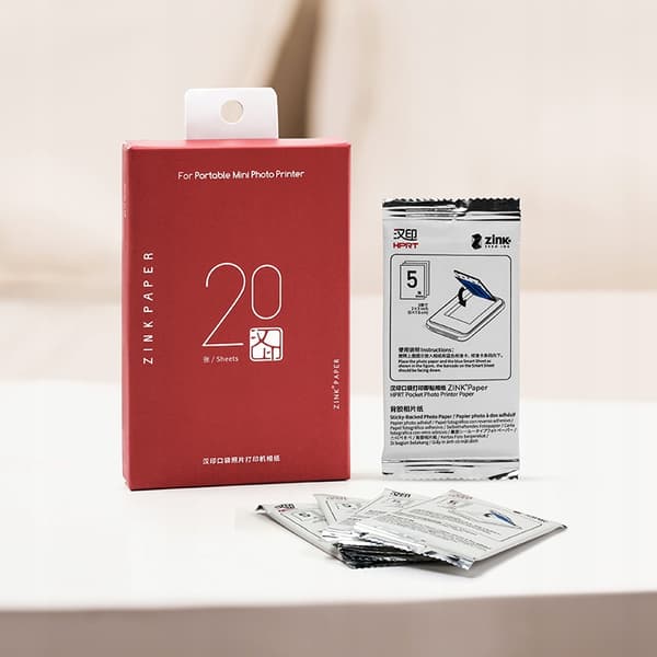 ZINKFOTOPAPIR til MOBIL FOTOLASERPRINTER 20 stk. 2x3