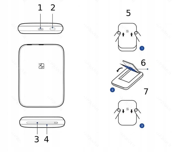 BÄRBAR FÄRGLASERSKRIVARE MOBIL FOTOSKRIVARE KIT BT-PAPPER