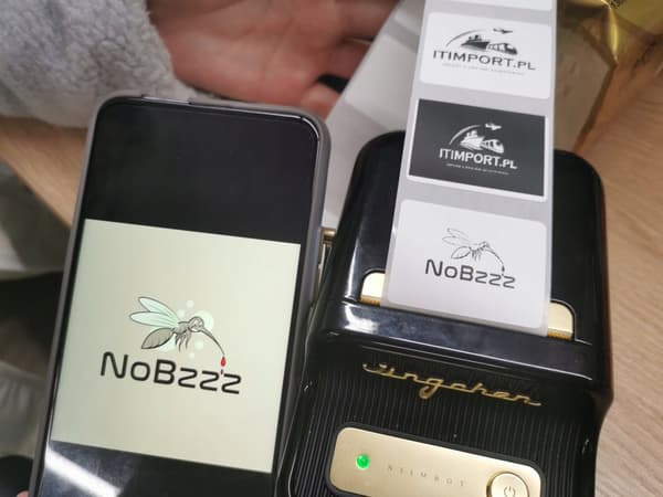 NIIMBOT B21 -lämpötulostin Bluetooth-tarrat, beige-kultaiset tarrat