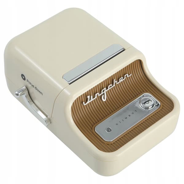 NIIMBOT B21 -lämpötulostin Bluetooth-tarrat, beige-kultaiset tarrat