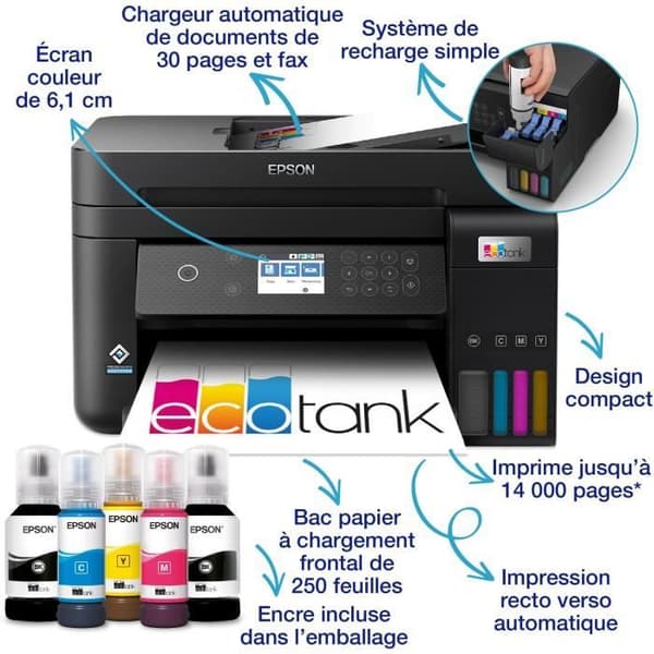 Epson Ecotank ET-3850 multifunktionsskrivare