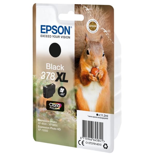 EPSON Claria Photo HD 378XL bläckpatron - Svart - Bläckstråle - Hög kapacitet - 500 sidor