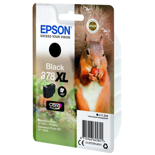 EPSON Claria Photo HD 378XL bläckpatron - Svart - Bläckstråle - Hög kapacitet - 500 sidor