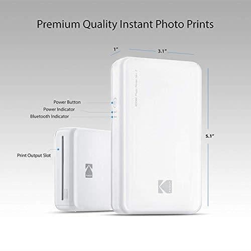 Mini 2 HD-fotoskrivare - KODAK - Omedelbar - Trådlös - Patenterad 4Pass-utskriftsteknik