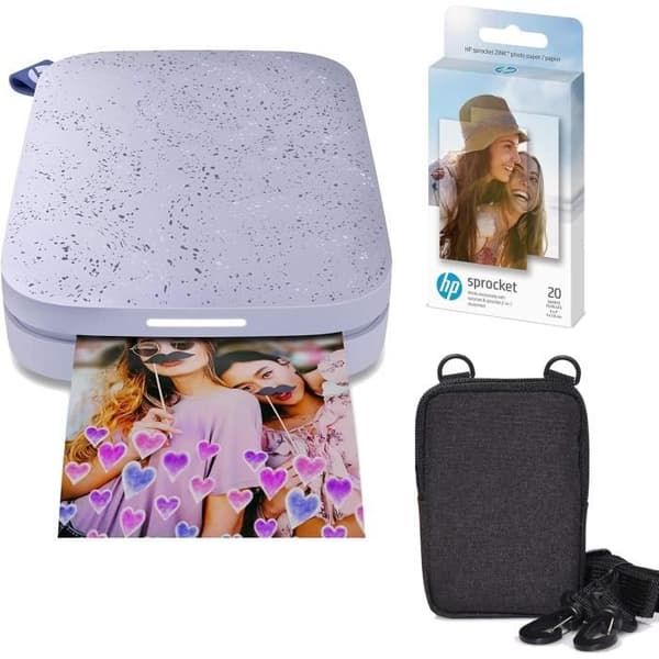Bärbar fotoprinter - HP - Sprocket - 2x3 tum - Lila - Bluetooth 5.0