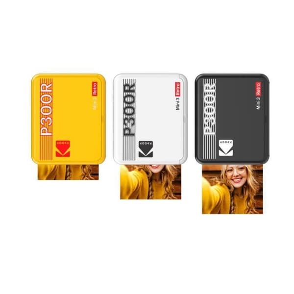 Mini-skrivare - KODAK - Mini Retro 2 P300 - Fyrkantig foto 7,6x7,6 cm - 8 foton inkluderade - Gul