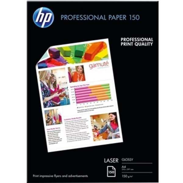 HP Professional 150 GSM blankt fotopapir - 150 ark - A4 - kompatibel med laserprintere