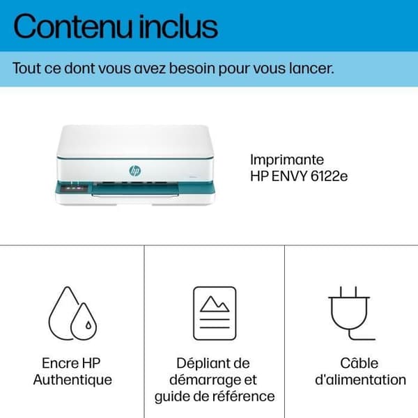 HP Envy 6122e -monitoimitulostin värimustesuihkutulostimelle - kopiointi ja skannaus - 3 kuukauden Instant Ink -sopimus sisältyy HP+ -tilaukseen