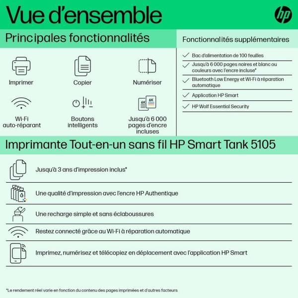 HP Smart Tank 5105 alt-i-en-printer med farveblæktank