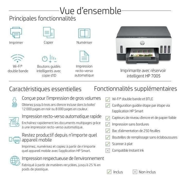 HP Smart Tank 7005 allt-i-ett-skrivare med färgbläckpatron