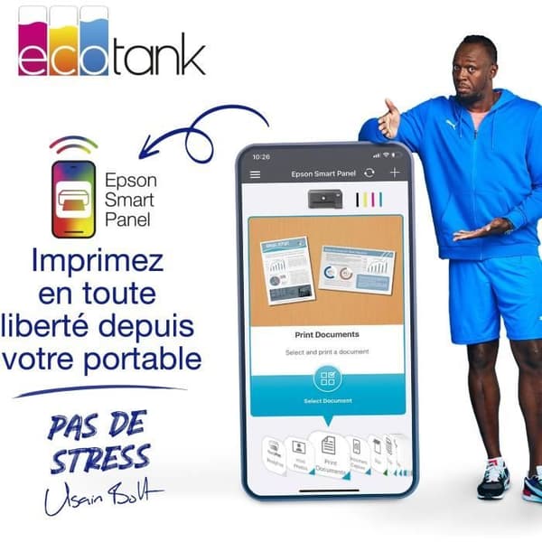 A4 multifunktionsprinter - EPSON - Ecotank ET-2870 - Wi-Fi - Blæktanke - 3 års blæk inkluderet