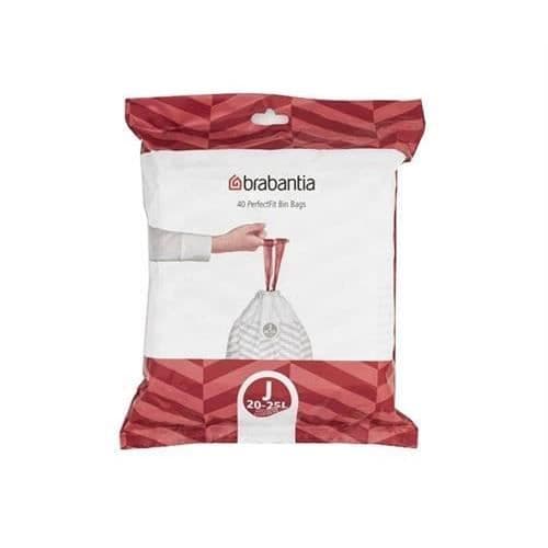 Brabantia Bin Liners PerfectFit 115608 Kod J 20-25 L Vit - 8710755115608