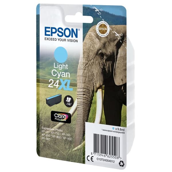 Epson Claria Photo HD 24XL bläckpatron - Cyan - High Yield - 740 sidor