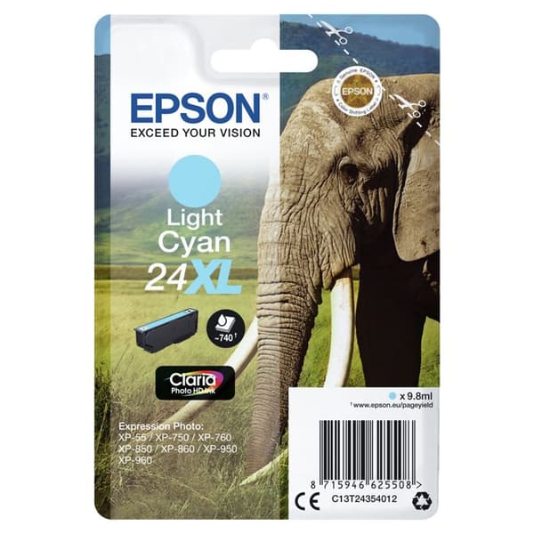 Epson Claria Photo HD 24XL bläckpatron - Cyan - High Yield - 740 sidor