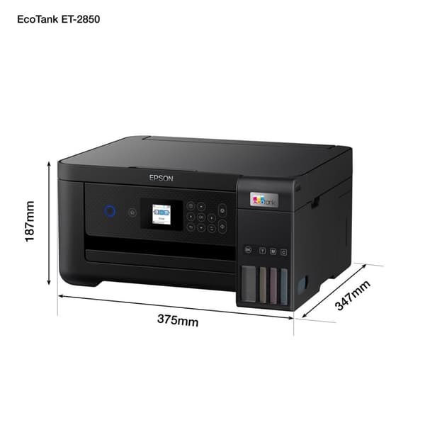 Epson EcoTank ET-2850 3-i-1 bläckstråleskrivare A4-skrivare WiFi/WLan Duplex