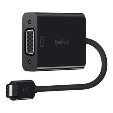 Belkin Adapter USB-C till VGA svart, F2CU037BTBLK Svart