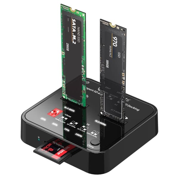 CoreParts USB3.2 Typ-C (10 Gbps) M.2, MS-CLONER-M2-SD