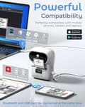 Miniatyrbillede 5 af 6: Moorle Phomemo Label Machine M110 Mini, udskriver stregkodeetiketter, printer med Bluetooth, lille og bærbar, til tøj